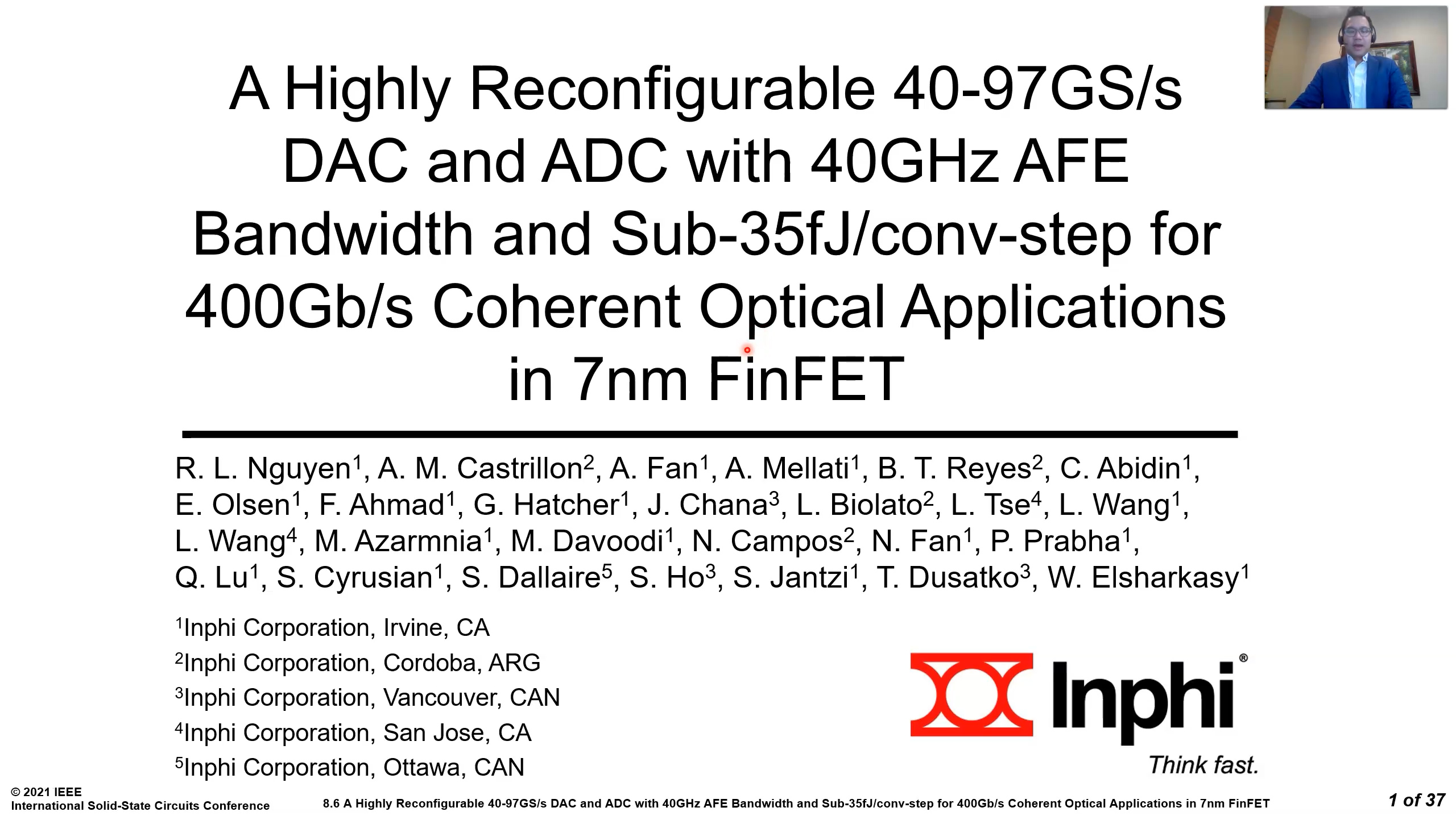 Underline 8 6 A Highly Reconfigurable 40 97gs S Dac And Adc With 40ghz Afe Bandwidth And Sub 35fj Conv Step For 400gb S Coherent Optical Applications In 7nm Finfet