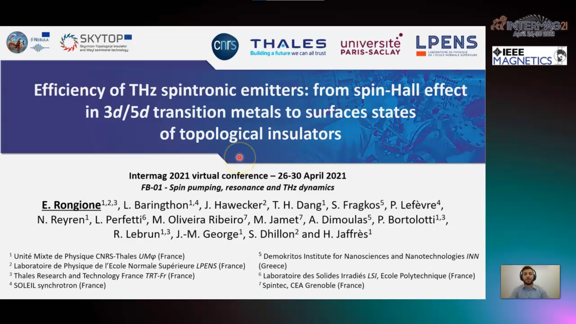 Underline Fb 01 Efficiency Of Thz Spintronic Emitters From Spin Hall Effect In 3d Metals To Surfaces States In Topological Insulators Invited